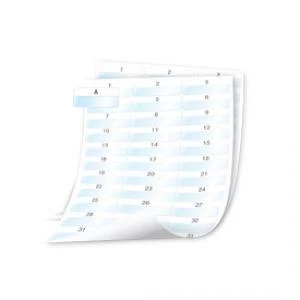 Image of Dymo 54x23mm Rhino XTL Laminated Cable Wrap Sheet Labels 1008 Labels