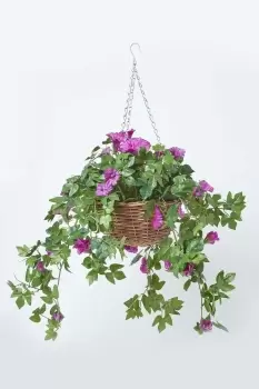 Image of Purple Petunia Hanging Basket, 80 cm
