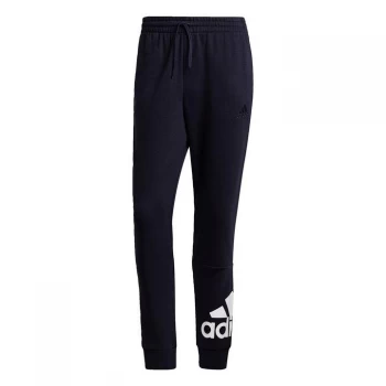 Image of adidas Essentials French Terry Tapered Cuff Logo Joggers - Legend Ink / White