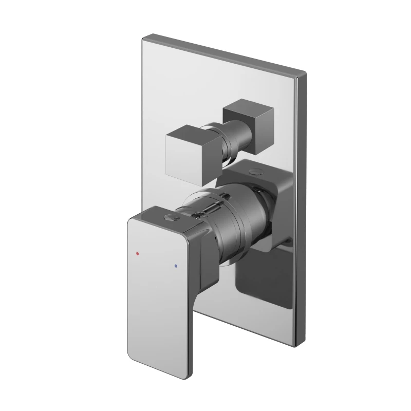 Image of Balterley Concealed Manual Shower Valve with Diverter 2 Outlets Chrome Silver
