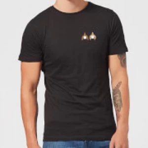 Image of Disney Chip And Dale Backside Mens T-Shirt - Black