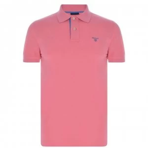 Image of Gant Gant Short Sleeved Polo Mens - Pink Rose 613