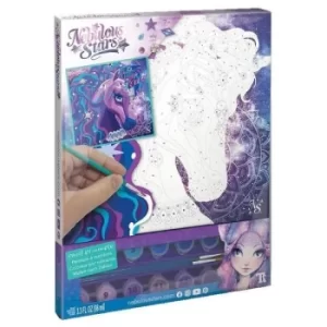 Image of Nebulous Stars: Paint-By-Number On Canvas – Nebulia And Horse