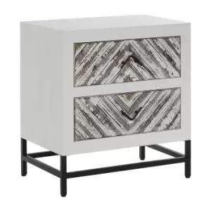 Image of Lombok 2 Drawer Cabinet White