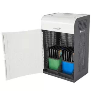 Image of lockncharge Carrier 10 Portable device management cabinet Blue Green Grey White