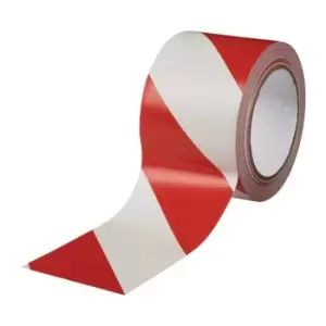 Image of Rocol - Ruban de marquage de sol Easy Tape PVC rouge/blanc longueur 33 m largeur 75mm r