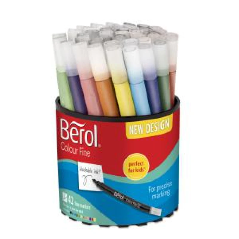 Image of Berol Colourfine Tub Of 42 Pens