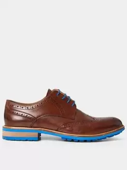Image of Joe Browns Joe Browns Club Regent Leather Brogues - Brown, Size 8, Men
