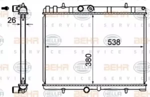 Image of Radiator Heat Exchanger 8MK376900-314 by BEHR