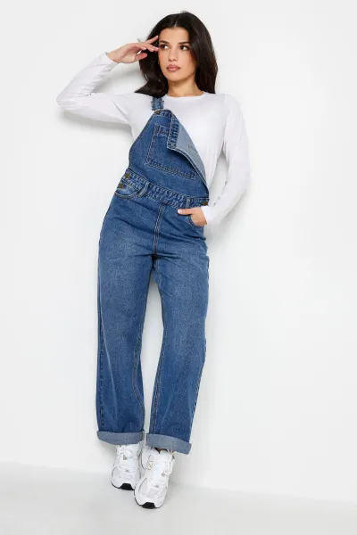 Image of Petite Denim Dungarees