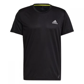 Image of adidas Fast Primeblue T-Shirt Mens - Black / Reflective Silver