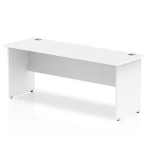 Image of Trexus Desk Rectangle Panel End Leg 1800x600mm White Ref MI002249