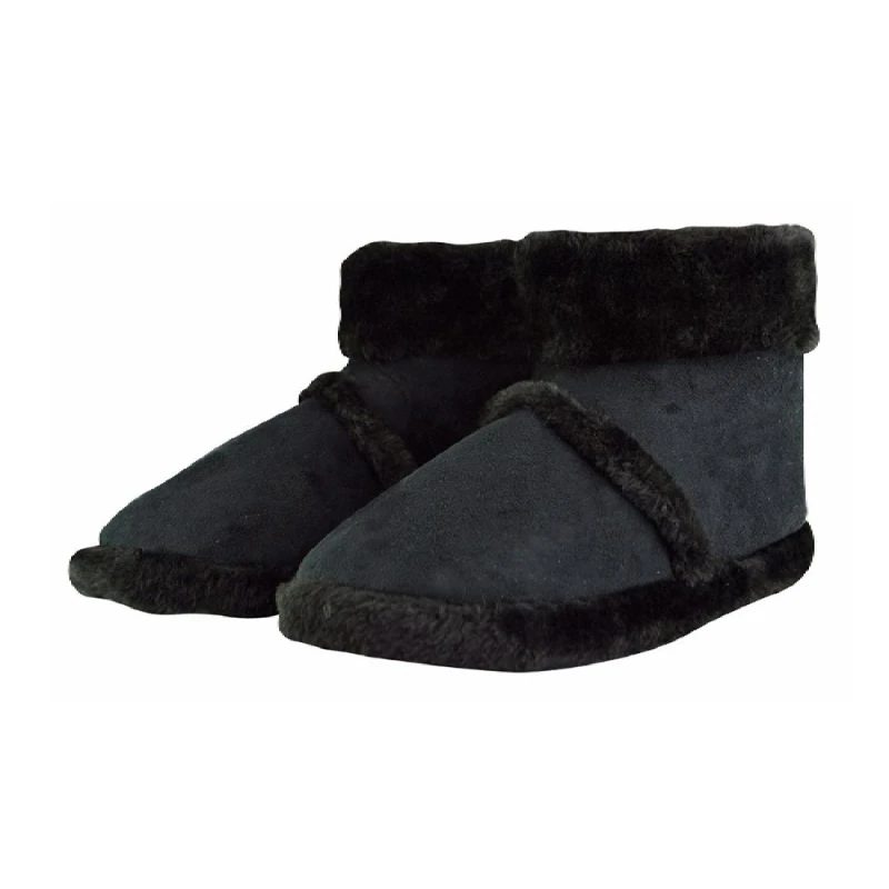 Image of Slipper Snob Slipper Snob Men Soft Plush Lined Memory Foam Slipper Booties in Black Size: 10 Black 10 Male 5060910920152