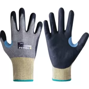 Image of Ejendals Cut Resistant Gloves, PU Coated, Black/Yellow, Size 6