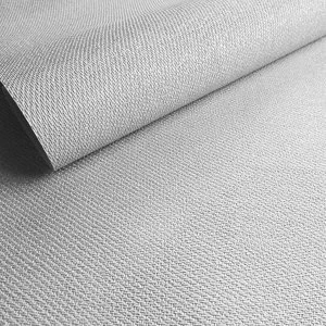 Image of Holden Decor Opus Weave Plain Silver Effect Pattern Wallpaper