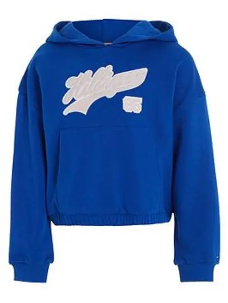 Image of Tommy Hilfiger Girls Hilfiger Script Hoodie - Ultra Blue