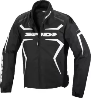 Image of Spidi Sportmaster H2Out Motorcycle Textile Jacket, black-white, Size S, black-white, Size S