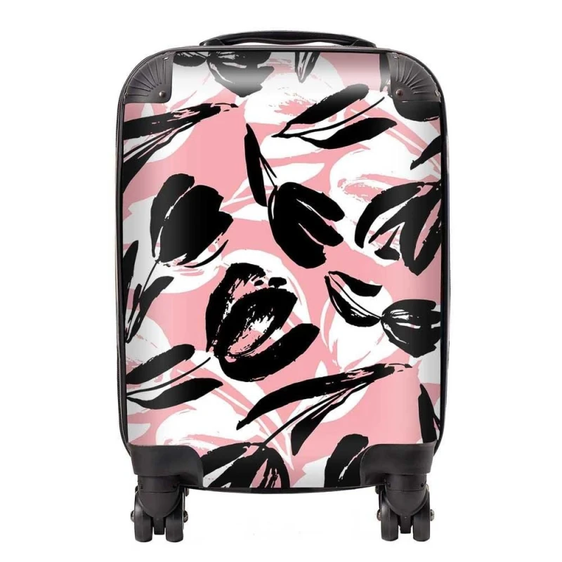 Image of Warren Reed - Designer Nature Flat Spring Flower Suitcase in Pink Size: Small Pink Unisex Small