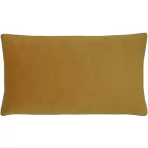 Image of Sunningdale Velvet Rectangular Cushion Saffron, Saffron / 30 x 50cm / Polyester Filled