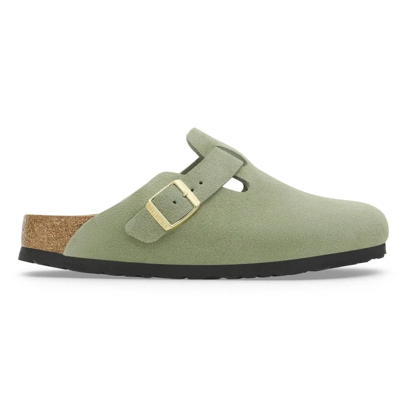 Image of Birkenstock Womens clogs Birkenstock Boston Soft Footbed Suede Leather Vert Female 43