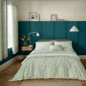 Image of Helena Springfield Jasmina Olive Duvet Cover Set Green/White