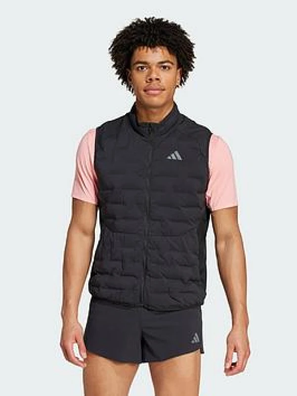 Image of adidas' Adizero Patterned Quilt Puffer Noir Male 2XL