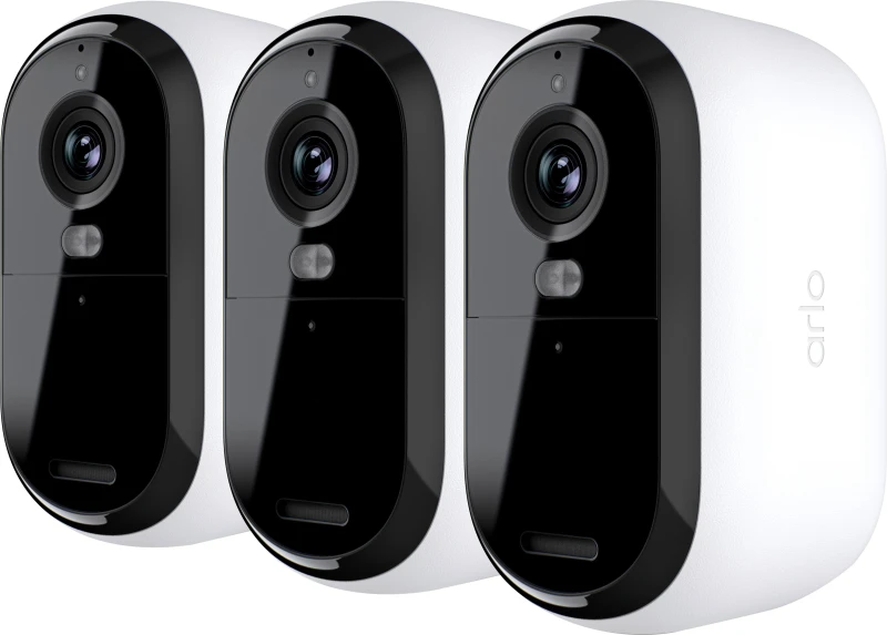 Image of Arlo Essential 3 2K 3 Camera Kit Smart Home Security Camera - White