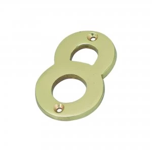 Image of Wickes Door Number 8 - Brass