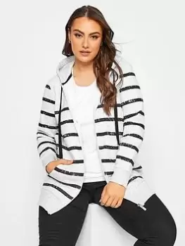 Image of Yours Zip Hoodie Sweatshirt - Grey, Size 20, Women