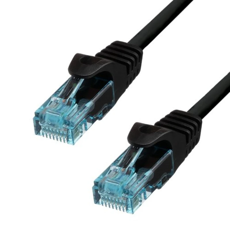 Image of ProXtend CAT6A U/UTP CU LSZH Ethernet Cable Black 75CM