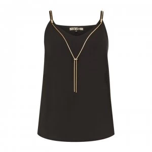 Image of Biba Necklace Detail Cami - Black
