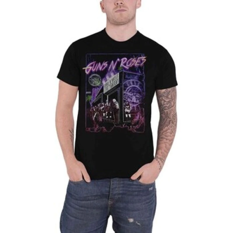 Image of Guns N' Roses Guns N Roses Men Sunset Boulevard T-Shirt in Black Size: Medium Black M Male 5063238527133