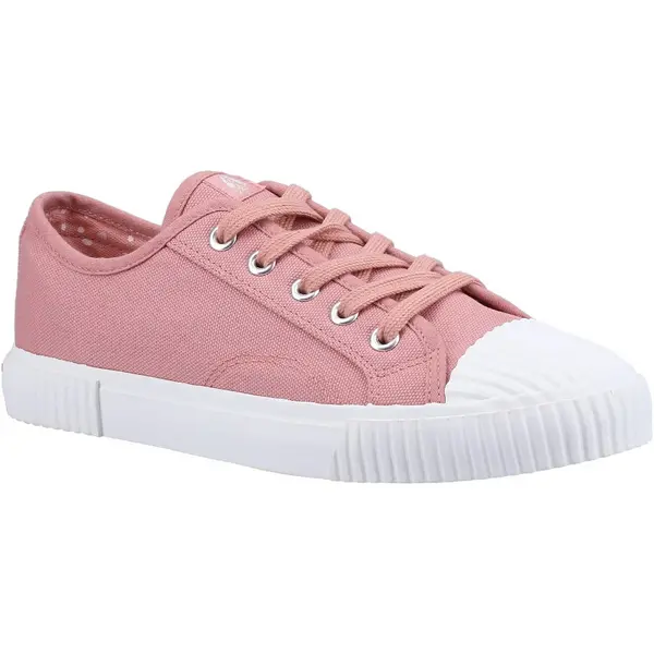 Image of Hush Puppies Womens Brooke Lace Up Canvas Shoes Trainers - UK 3 Pink female GDE2380PIN3