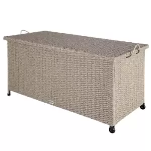 Image of Rattan Garden Storage Box Cream 4x1.8x2ft