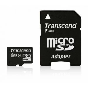 Image of 8GB MicroSDHC Flash Card without Adaptor Class 10 TS8GUSDC10