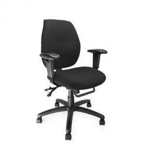 Image of Severn Ergo Medium Back Operator Chair Adjustable Arms BK 49435ET