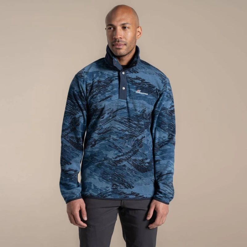 Image of Craghoppers Mens Dewlish Overhead Insulating Active Overhead Fleece in Blue Size: Small Blue Male S