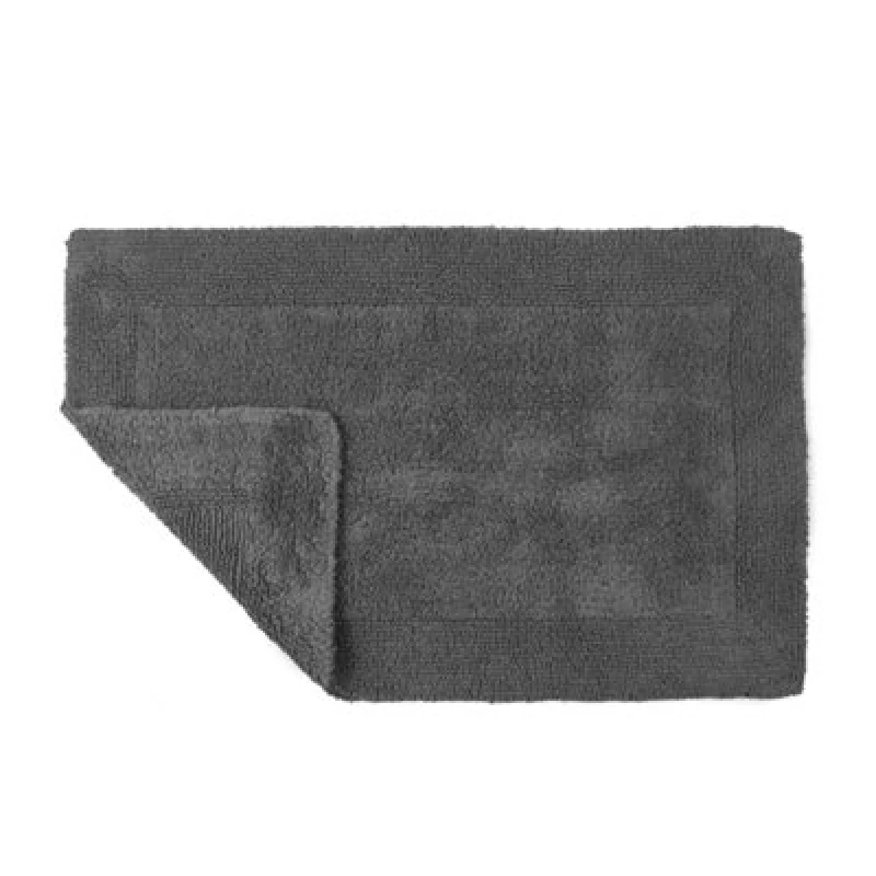 Image of Allure Bath Fashions Elegance Reversible Heavyweight Bath Mat - Charcoal Grey