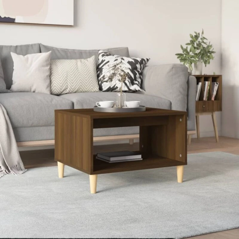 Image of VIDAXL Coffee Table Brown Oak 60x50x40cm Engineered Wood Vidaxl 8720287086284