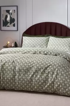 Image of Alexah Abstract Geometric Cotton Rich Duvet Cover Set