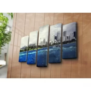 Image of 5PATK-166 Multicolor Decorative Canvas Painting (5 Pieces)