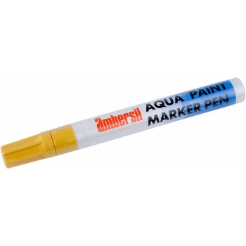 Image of Ambersil - 32497-AA Aqua Paint Marker Pen 4mm - Yellow