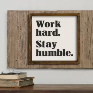 Image of KZM340 Brown White Black Decorative Framed MDF Painting