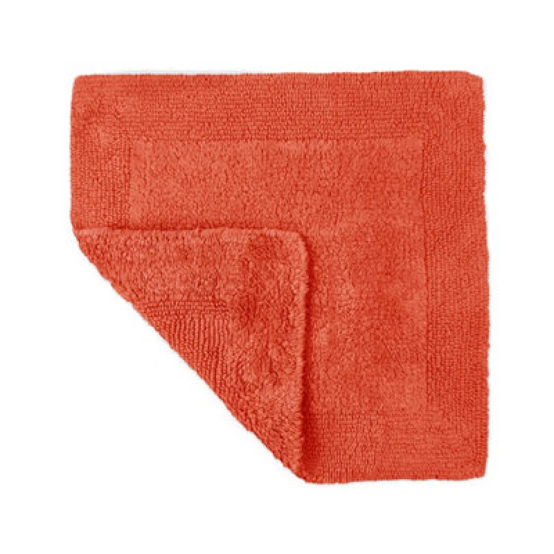 Image of Allure Bath Fashions Elegance Reversible Heavyweight Square Bath Mat - Terracotta