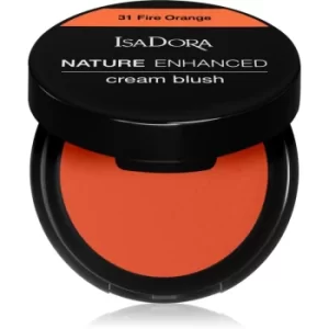 Image of IsaDora Nature Enhanced Cream Blush Compact Blusher with Mirror and Brush Shade 31 Fire Orange