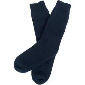 Image of Barbour Mens Wellington Calf Sock Navy Large