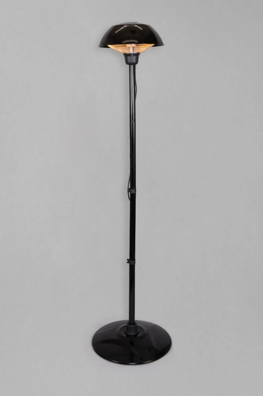 Image of BHS Lighting 1500W Black Floor Standing Patio Heater Black
