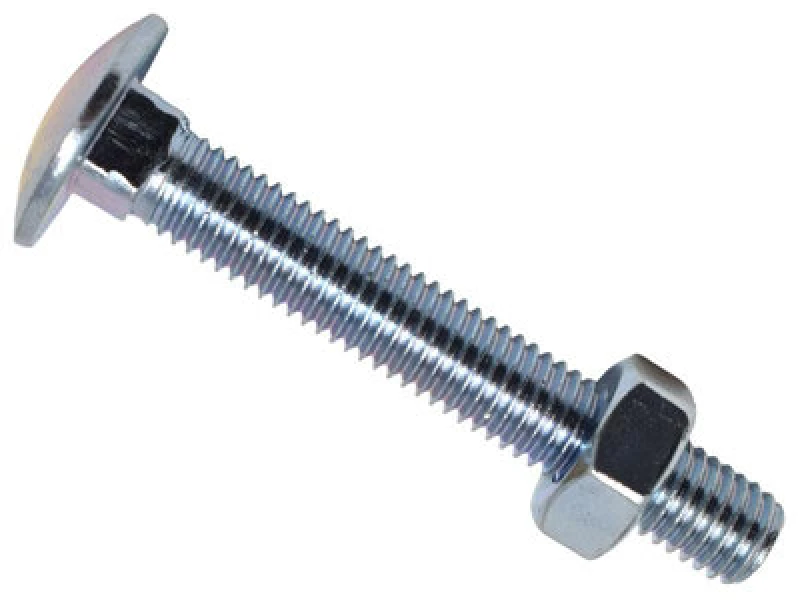 Image of Metalmate Memcsx1070 Cup Square Hex Bolt & Nut Zp M10 X 70mm Box 25 Memcsx1070