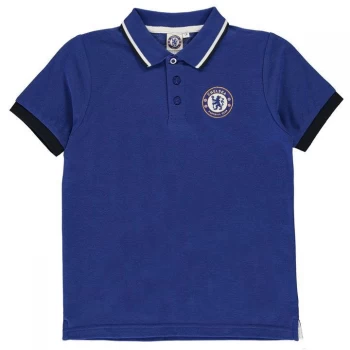 Image of Source Lab Chelsea FC Polo Shirt Junior Boys - Blue