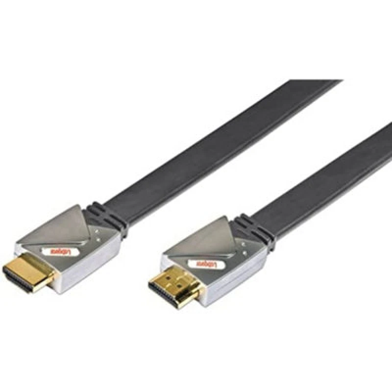 Image of Labgear Hdm 3F Black Flat HDMI Lead 3M Or 5M